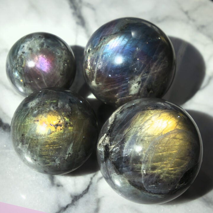 Ultra Flash Labradorite Intention Sphere