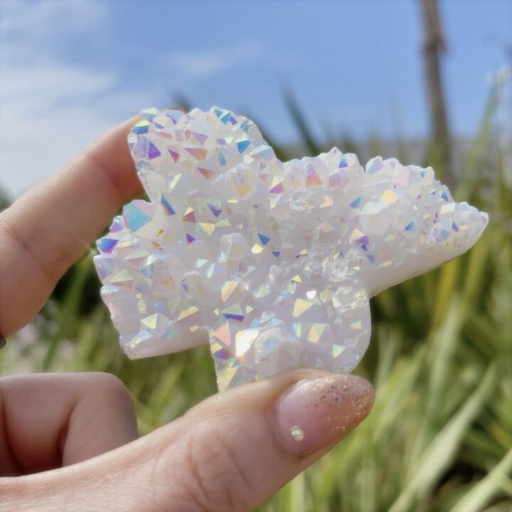 Druzy Angel Aura Quartz Butterfly