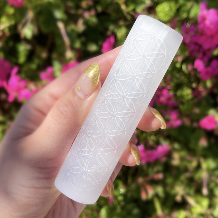 Flower of Life Selenite Harmonizer