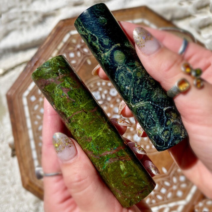 Kambaba Jasper and Compassion Stone Harmonizer Duo