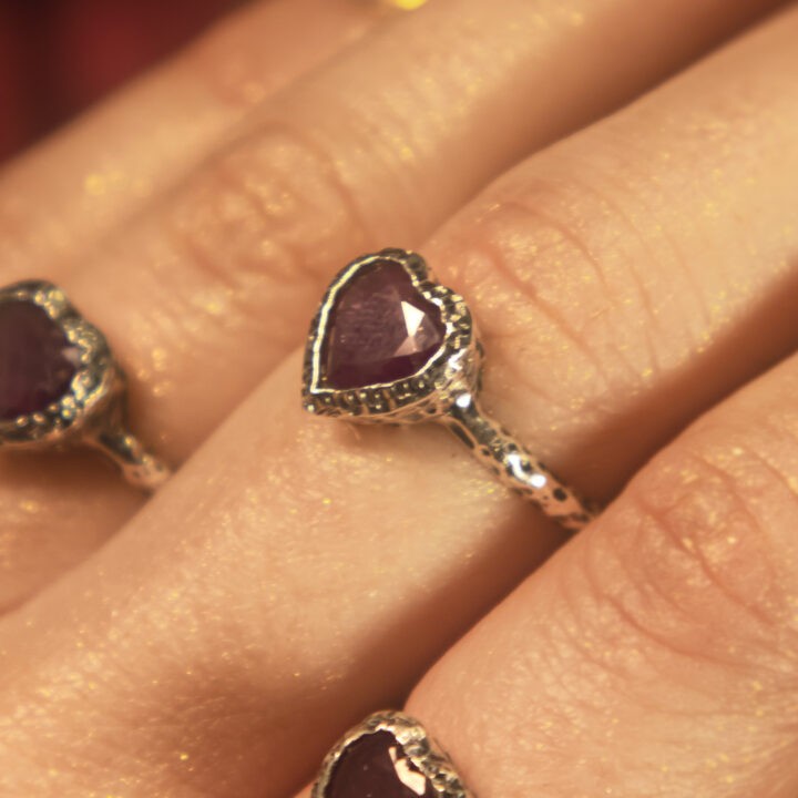 Passionate Love Ruby Heart Ring