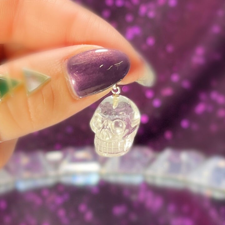 Clear Quartz Skull Pendant