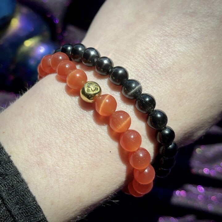 Cats Eye Halloween Bracelet Duo