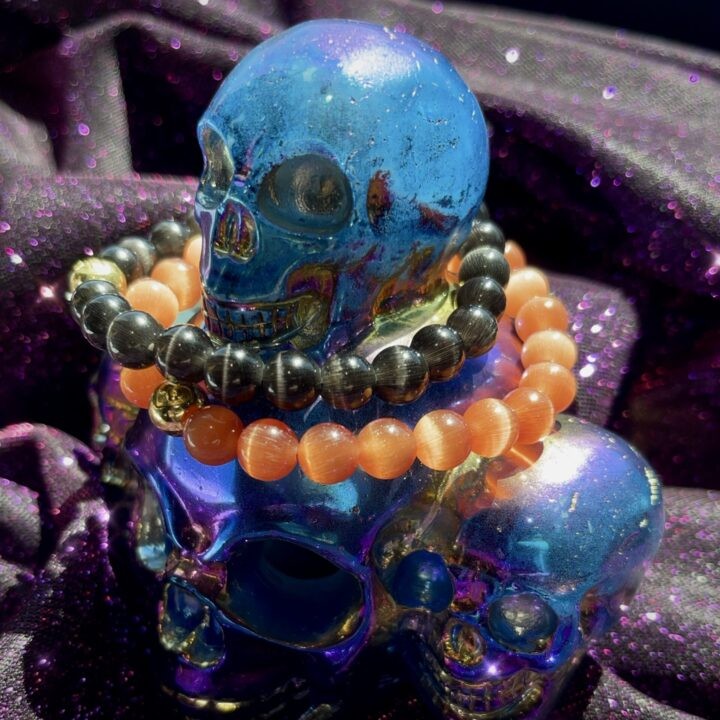 Cats Eye Halloween Bracelet Duo