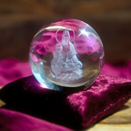 Compassionate Quan Yin Glass Sphere