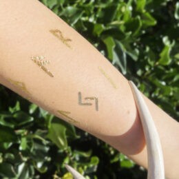 Gold Rune Flash Tattoos