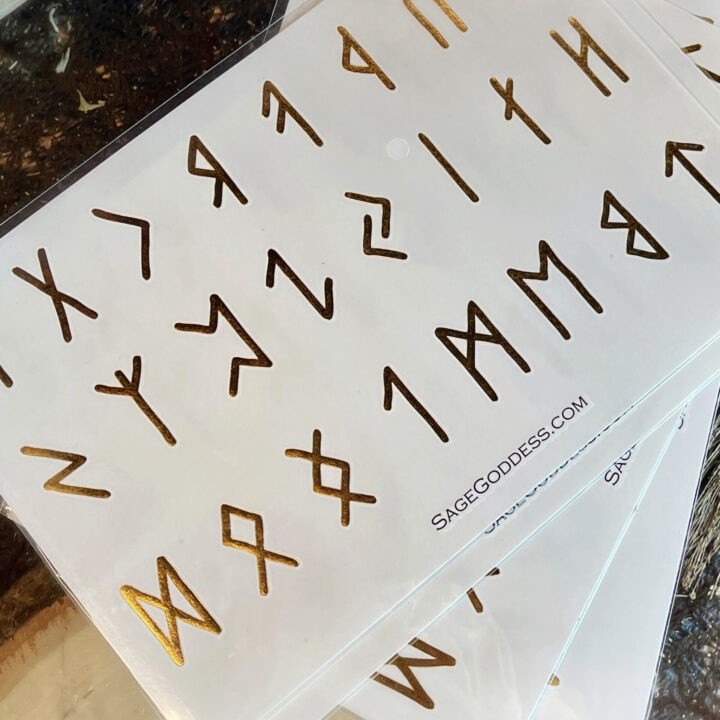 Gold Rune Flash Tattoos