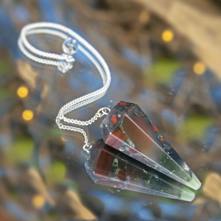 Healing African Bloodstone Pendulum