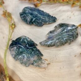 Healing Moss Agate Leaf