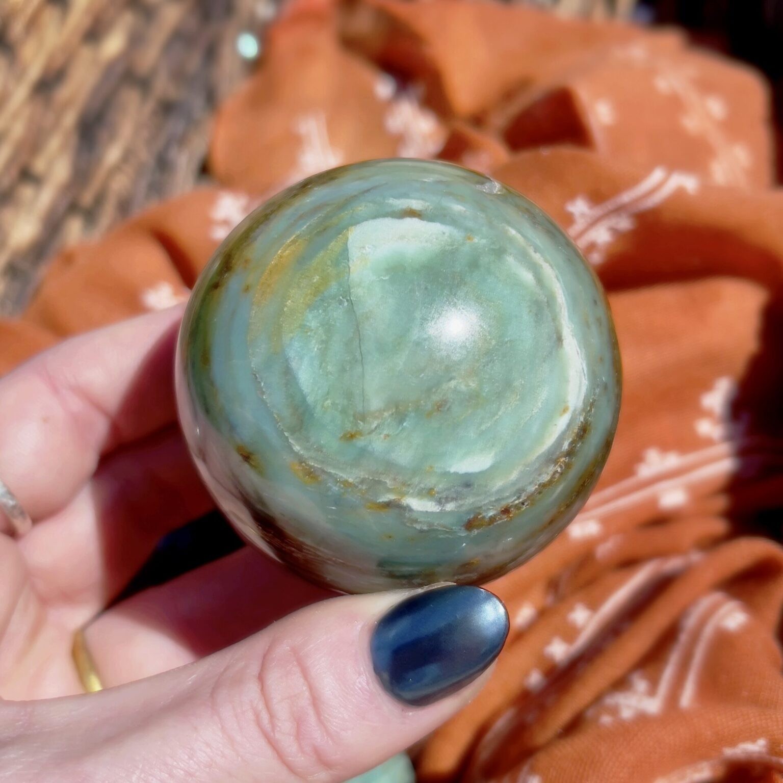 Heavenly Healer Prase Quartz Sphere