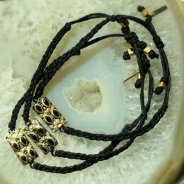 Manifest Your Intentions Black Spinel with White Topaz Bracelet