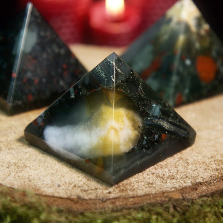 Strength and Healing African Bloodstone Pyramid
