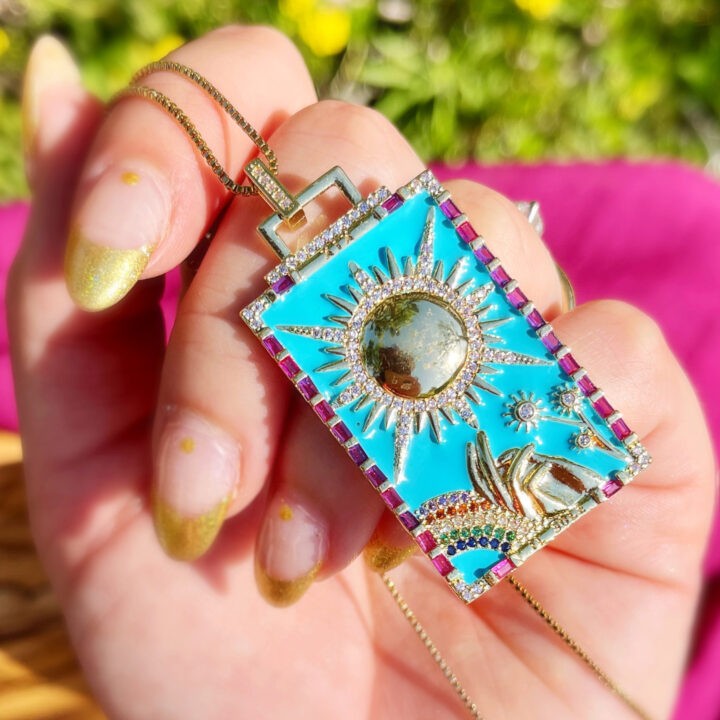 The Sun Tarot Card Necklace