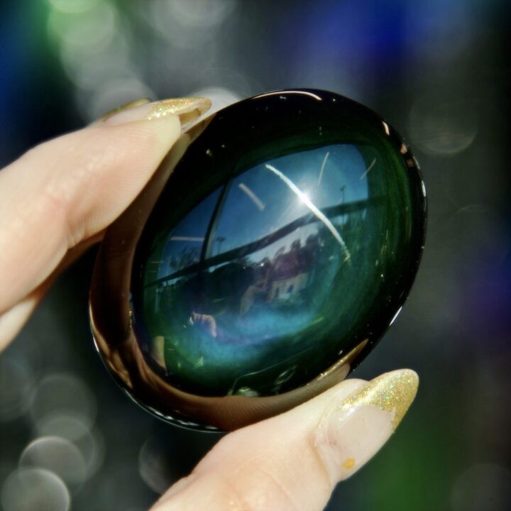 Rainbow Obsidian Palm Stone