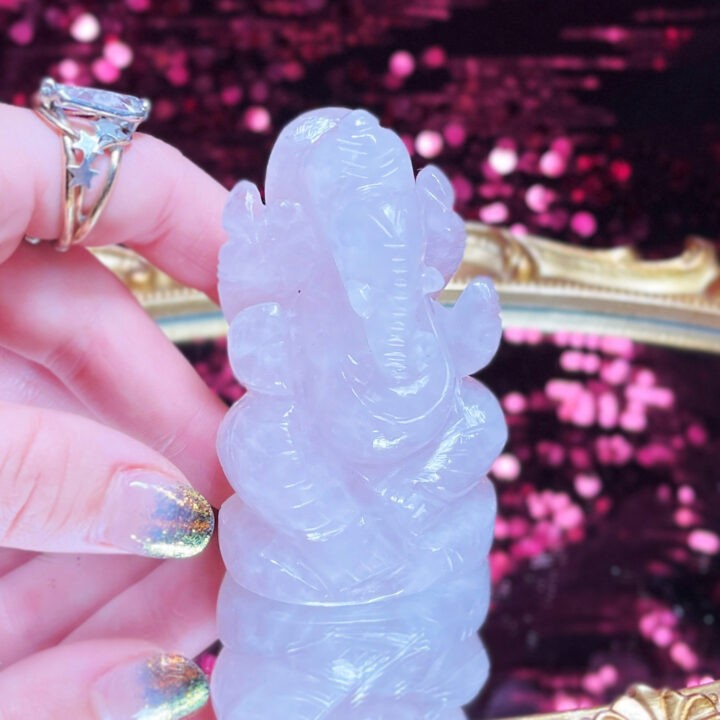 Rose Quartz Ganesha