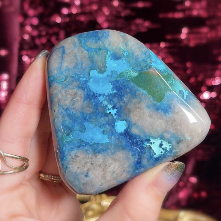 Tumbled Chrysocolla and Shattuckite