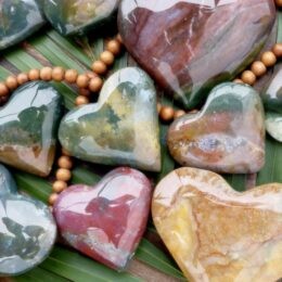 Courage and Conviction Green and Red Sardonyx Heart