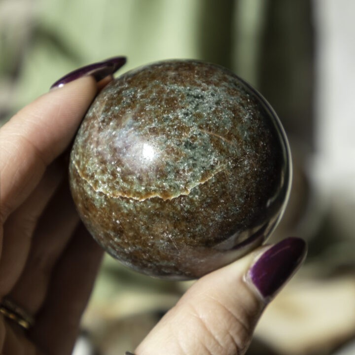 Wealth and Wellness Hessonite Garnet Sphere