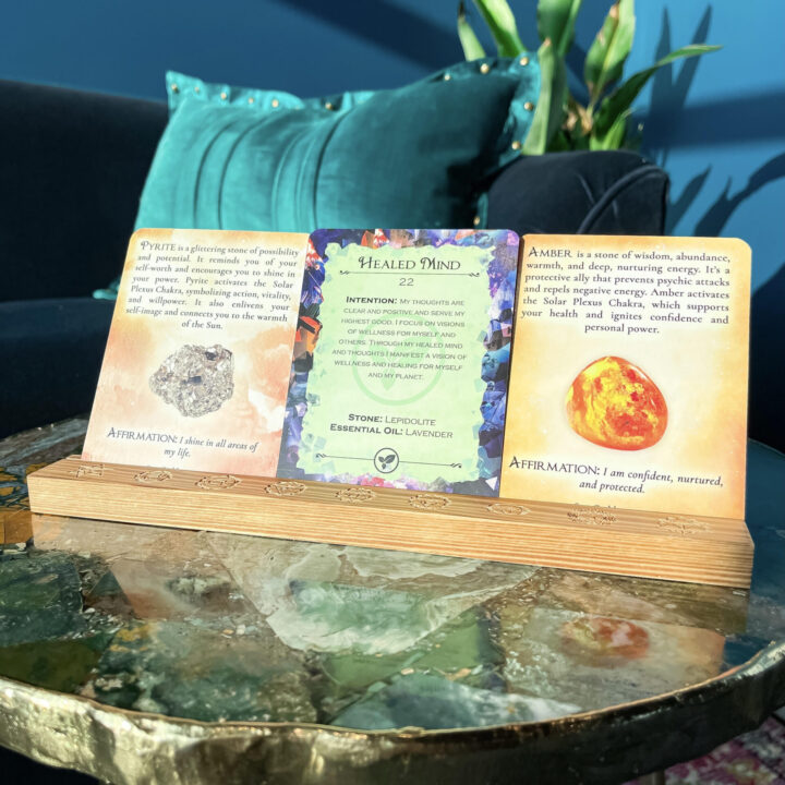 Wooden Chakra Oracle Card Holder