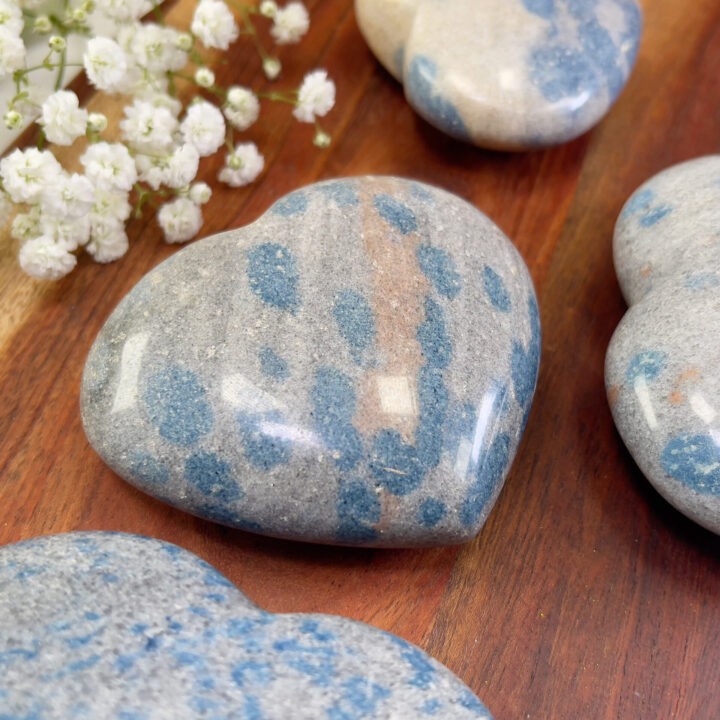 Azurite in Quartz Heart