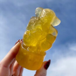 Clear the Way to Success Yellow Fluorite Ganesha