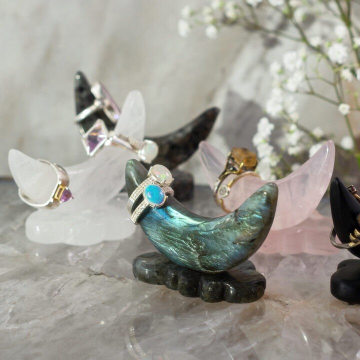 Crescent Moon Ring Holder