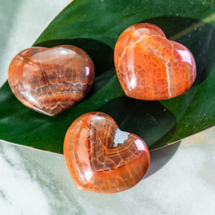 Fire Agate Heart