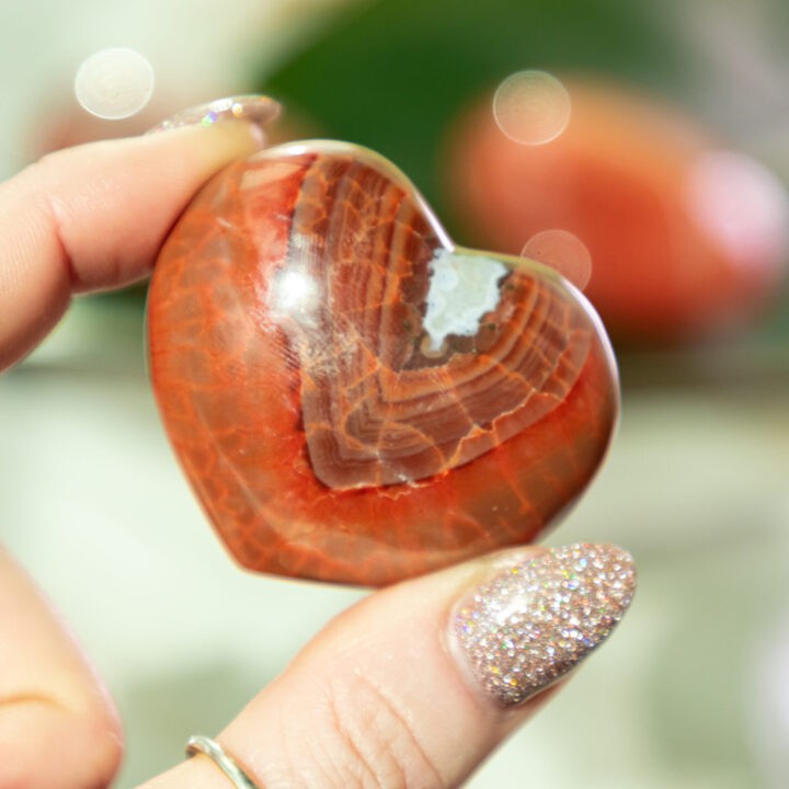 Fire Agate Heart