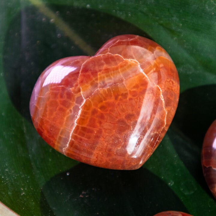 Fire Agate Heart