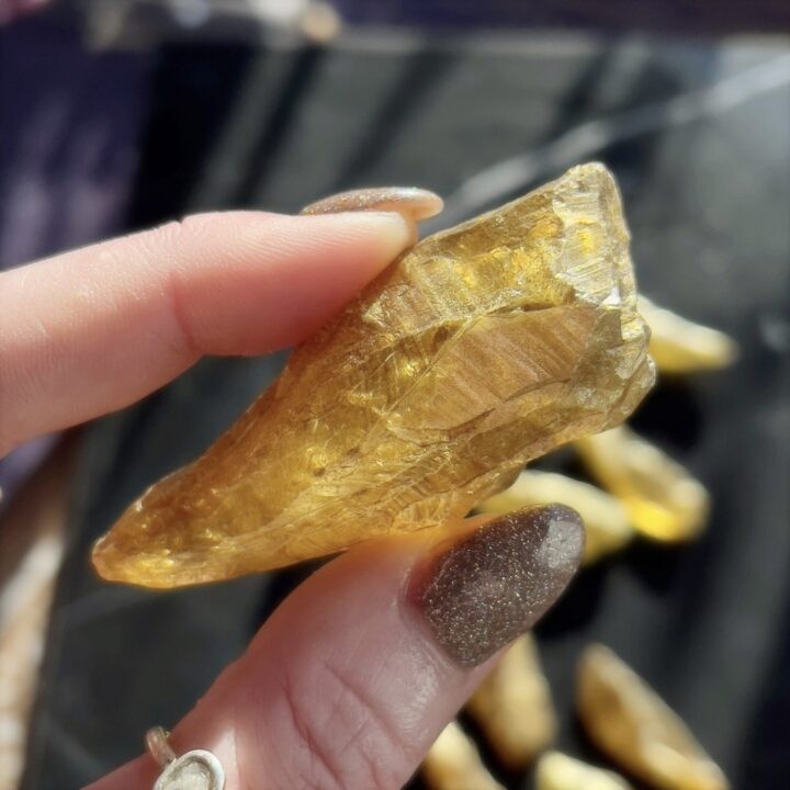 Golden Aura Quartz Point