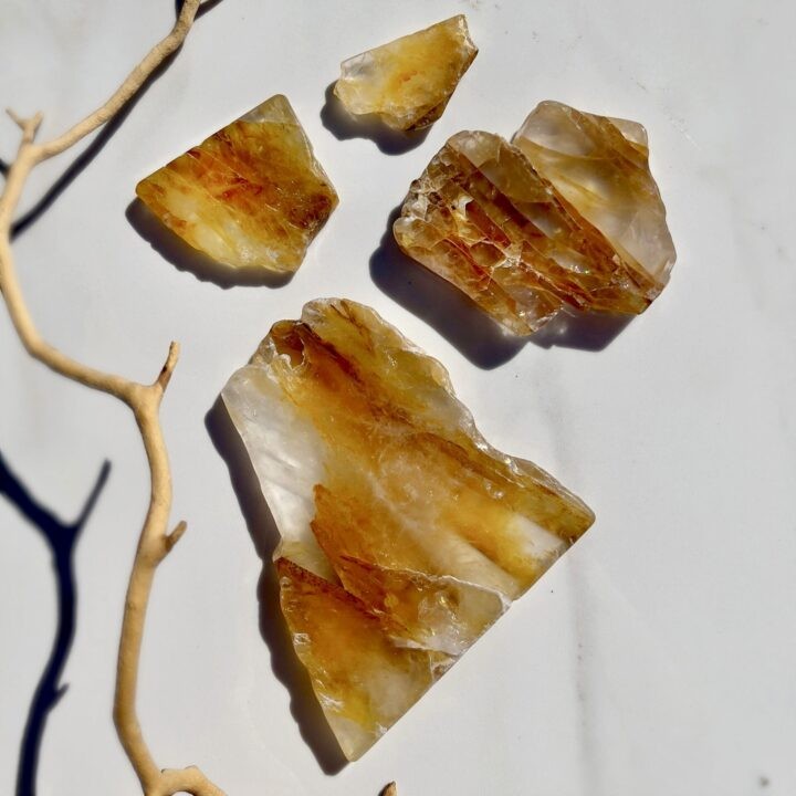 Golden Healer Quartz Slice