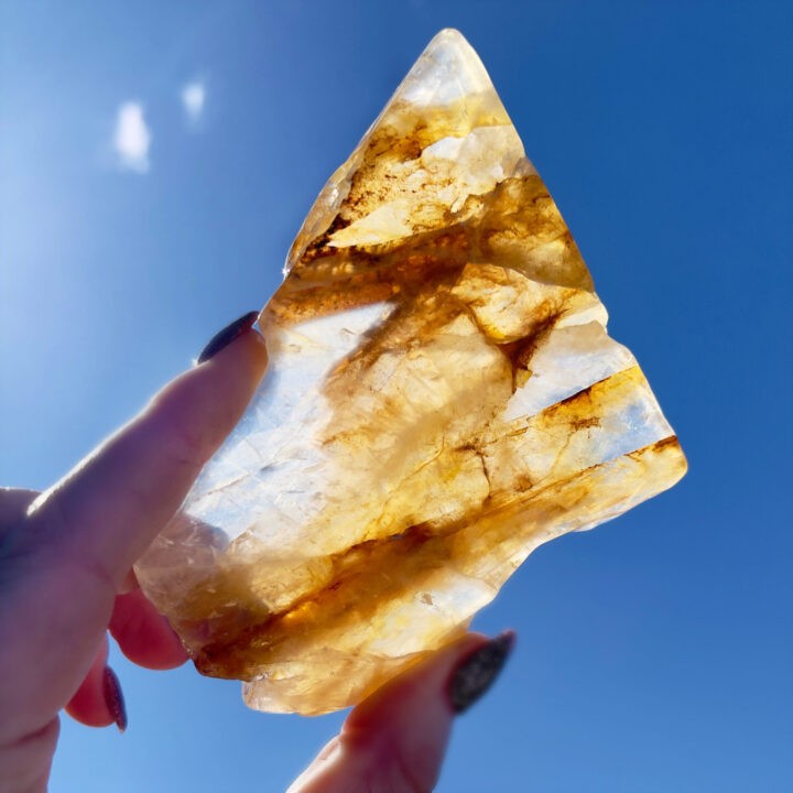 Golden Healer Quartz Slice