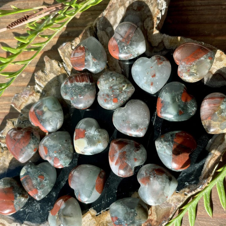 Mini African Bloodstone Heart