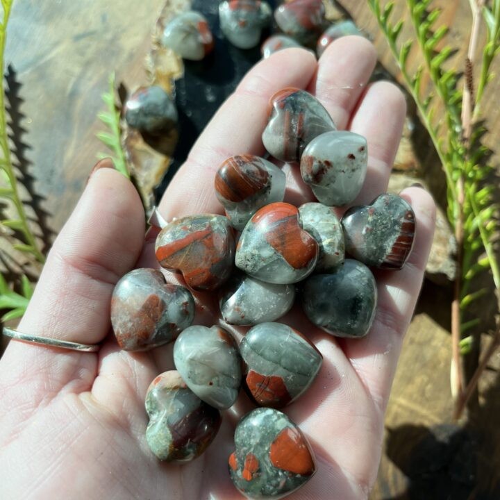 Mini African Bloodstone Heart