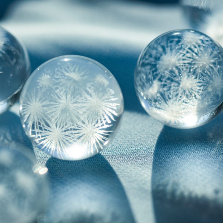 Mini Clear Quartz Snowflake Sphere