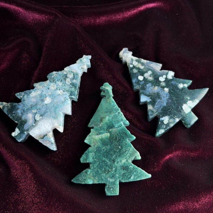 Moss Agate Christmas Tree