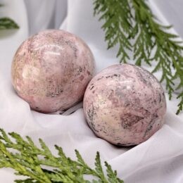 Open to Love Dendritic Pink Opal Sphere