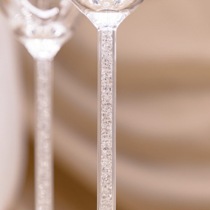 Quartz Infused Champagne Flute Pair