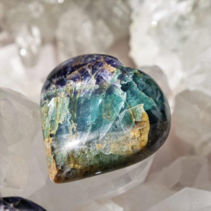 Rainbow Fluorite Soul Pathing Heart