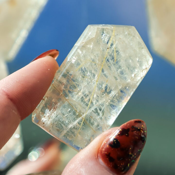 Rutilated Quartz Courage to Change Meditation Stone