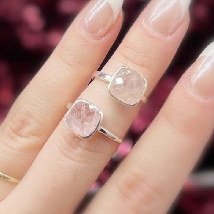 Faceted Morganite Ring