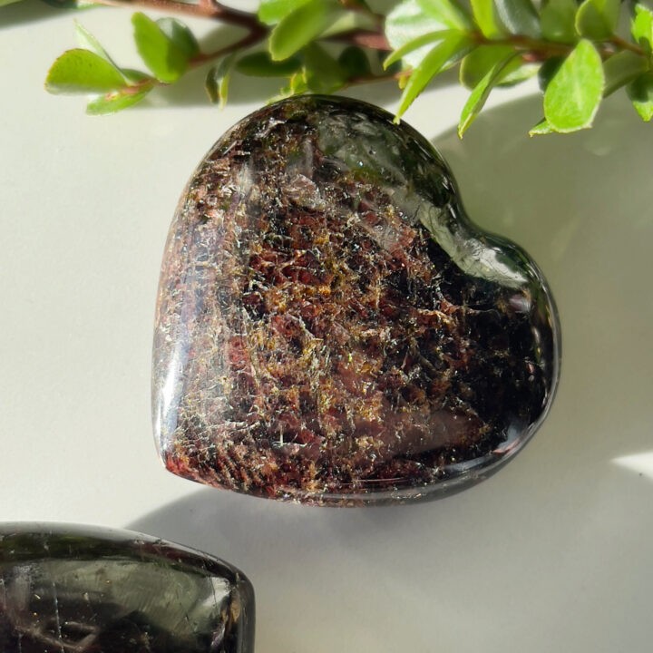 Almandine Garnet Centering Heart