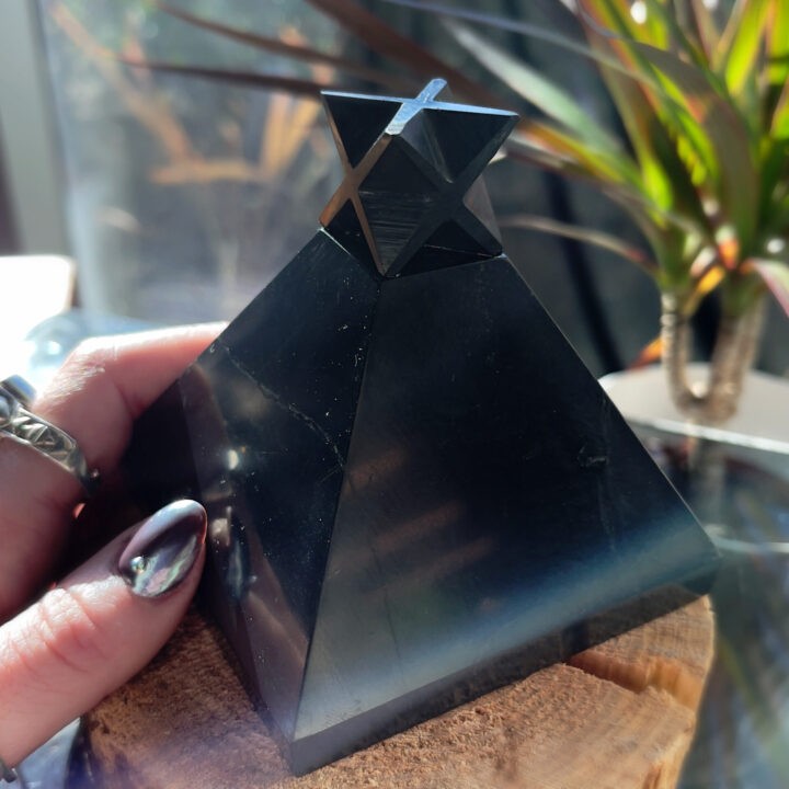 Metatrons Purify and Ascend Shungite Merkaba Pyramid