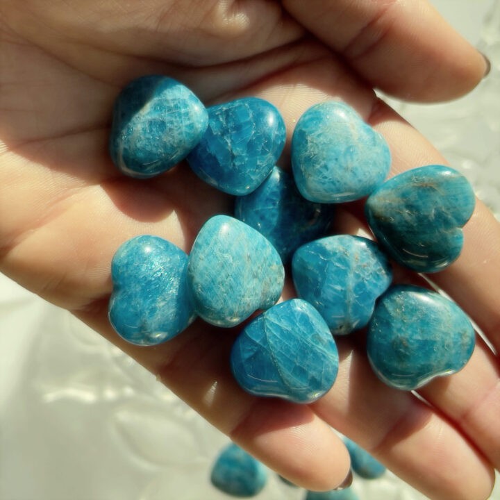 Mini Blue Apatite Guiding Heart