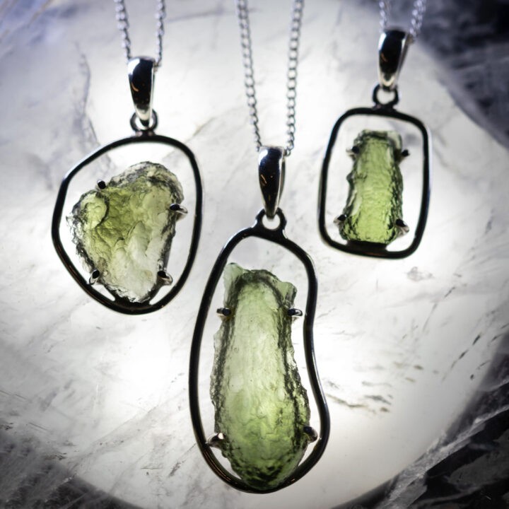 Moldavite Call the Mothership Pendant