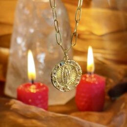 Mother Mary Zircon Necklace