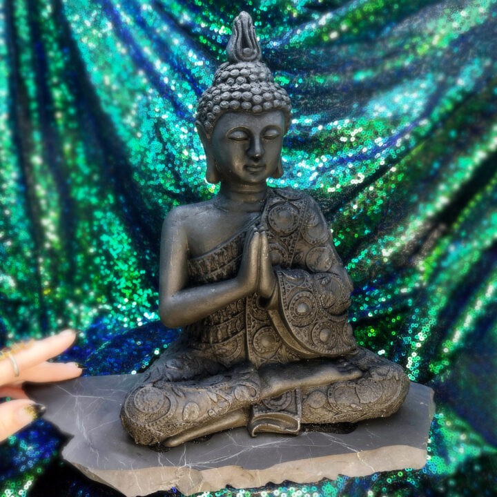 Shungite and Resin Carved Buddha