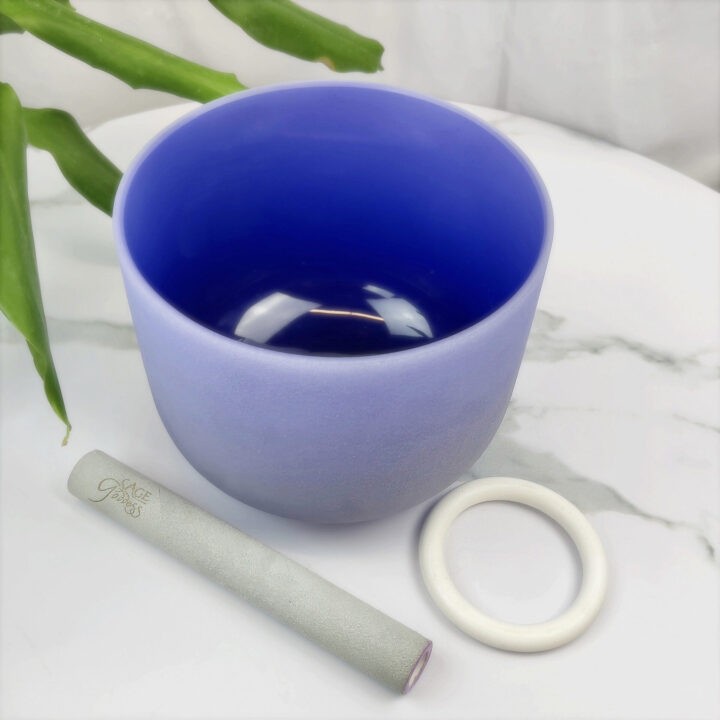 Third Eye Chakra Quartz Singing Bowl Set