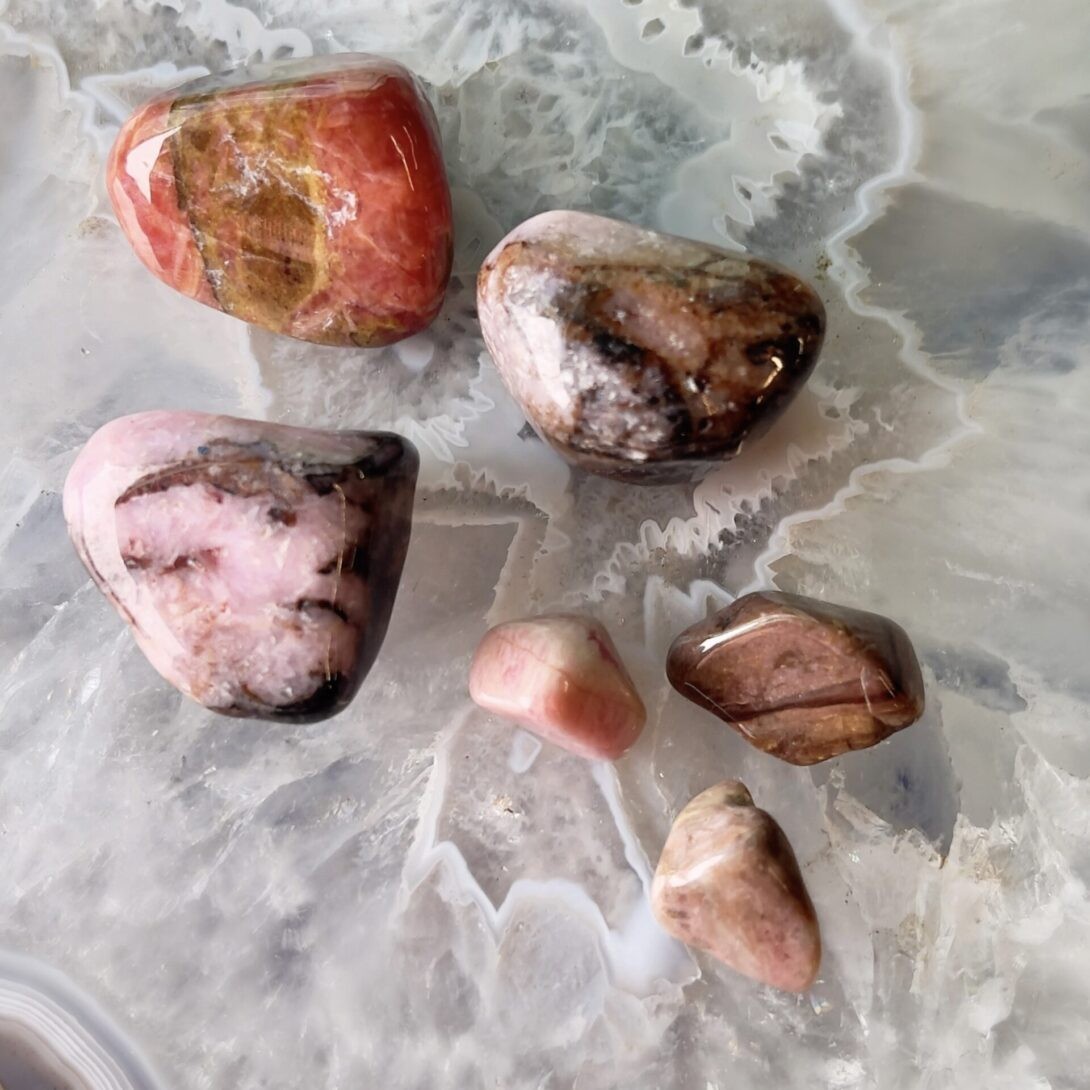 Sage Goddess Tumbled Bustamite for joy, creativity, and passion
