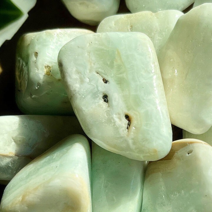 Tumbled Caribbean Blue Calcite